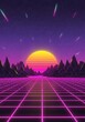 © Afis - Retro Futuristic Landscape Digital Art.
