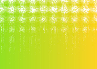 Wall Mural - Bright green yellow minimal dotted mosaic abstract sparkling background. Vector design