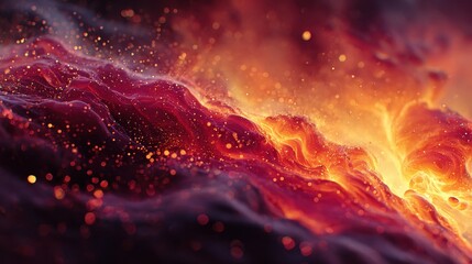 Canvas Print - Swirling Flames of Fiery Red and Orange with Vibrant Background Effects