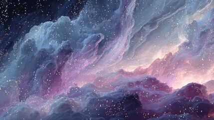 Wall Mural - Beautiful Swirling Cosmic Abstract Background for Creative Projects