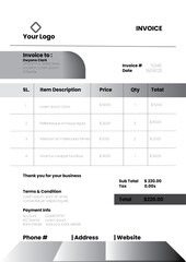 invoice card design