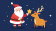 © Mark devil - Santa giving star to reindeer at christmas