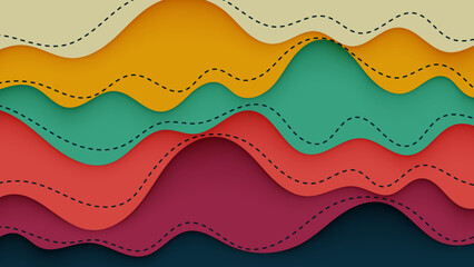 Wall Mural - Abstract colorful wave vector background design