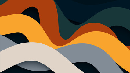 Wall Mural - Colorful abstract wave vector background design