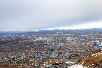Wall Mural - petropavlovsk-kamchatsky city at mishennaya sopka