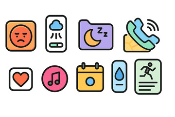 Wall Mural - Essential user interface icon set. flat style for apps and web design.