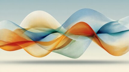 Canvas Print - Vibrant Abstract Background Featuring Dynamic Blue and Orange Lines for Creative Digital Art Design