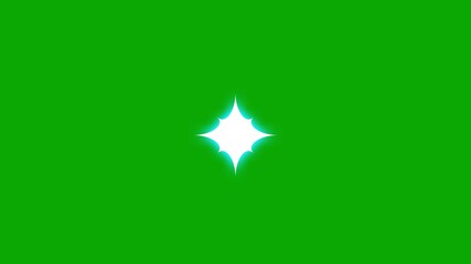 Wall Mural - Twinkle star glitter sparkle, sparkling bokeh stars lights, blinking cartoon stars, glowing light effect, starlight twinkle on chroma key, flat green screen sparkle animation, retro shine movement. 4K