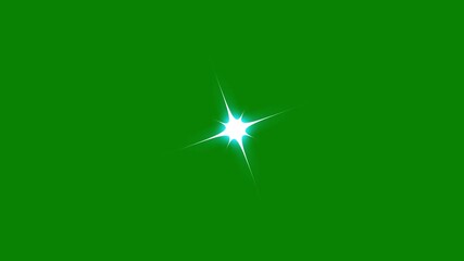 Wall Mural - Twinkle star sparkle, glowing cartoon stars, shining doodle vector light, magic flash effect, retro blinking sparkle green screen background, energy explosion motion, glowing twinkle. 4K