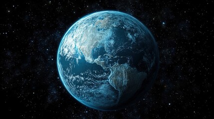 Wall Mural - Exploration of earth from space cosmic perspective digital art universe satellite view celestial concept