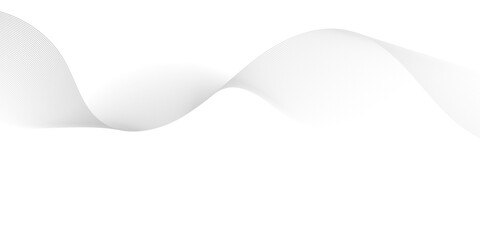 Wall Mural - vector wave digital white and gray blend futuristic technology flow tech transparent line stripe ene