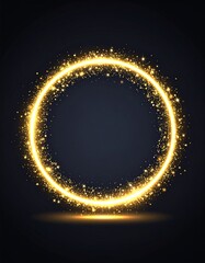 Wall Mural - golden rings create an abstract background illustration