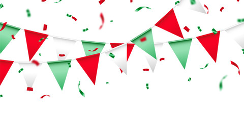 Wall Mural - Colorful party flags background vector illustration for celebration.