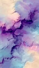 Wall Mural - Dreamy Abstract Art with Glacier Violet and Light Beige Swirls, Perfect for Backgrounds and Patterns