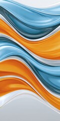 Canvas Print - Vibrant Abstract Art Dynamic Blue and Orange Swirls Creating an Energetic Flowing Motion Design