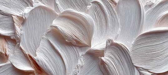 Canvas Print - elegant painterly textured background featuring creamy white and pale gray strokes for modern decor
