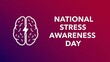 © MDLATIFUR - National stress awareness day brain graphic