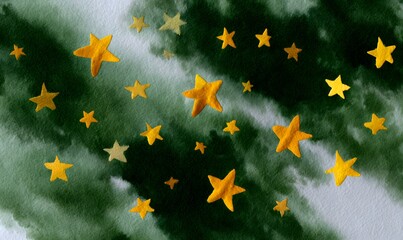 Wall Mural - christmas background with stars