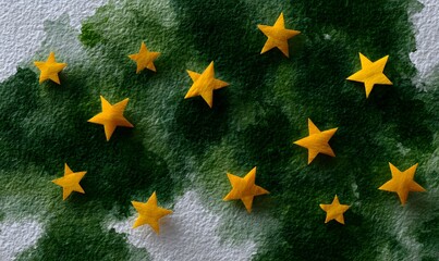 Wall Mural - christmas background with stars