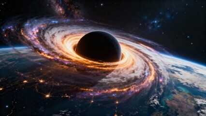 epic black hole above earth
