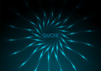Wall Mural - Glowing neon blue star rays lines abstract futuristic tech background. Circular retro laser vector design