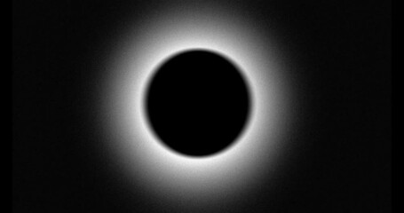Wall Mural - pulsing black hole animated looping background with gradient grain and noise texture