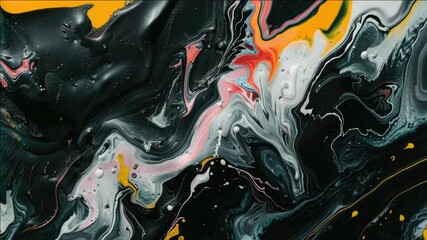 Wall Mural - This artwork showcases an abstract approach, filled with vibrant colors and textured patterns. The modern design is bold and energetic, making it a striking piece for contemporary spaces.