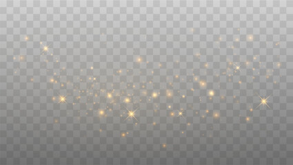 Wall Mural - Abstract Magic Lights with Shining Stars and Glitter Confetti Particles.