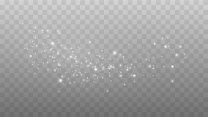 Wall Mural - Shine Sparkles and Lights. Glowing Confetti Isolated