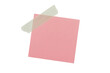 © Elena - pink sticky note secured with tape isolated on white background
