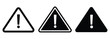 © doodle studio 786 - Warning, precaution, attention, alert icon, exclamation mark in the triangle shape. Symbol or icon for web site, logo, UI design