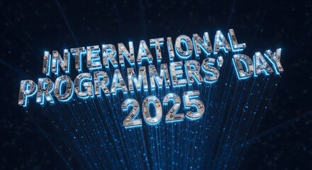 International programmers day 2025 celebration with blue light effect