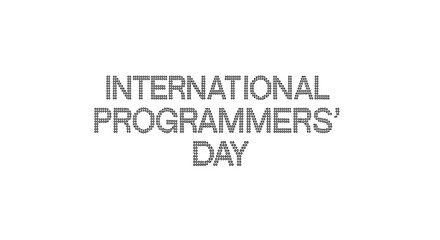 International programmers day isolated on white background for celebration