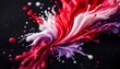 © Susmita - Abstract macro image of melted red, white, and purple chocolate candies, creating a nebula-like effect with matte texture