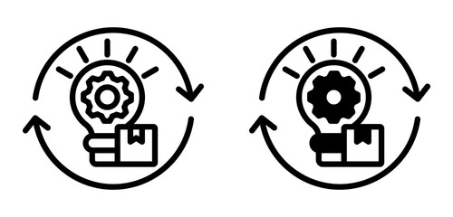 Product Development Icon Collection line & Mixed Style 