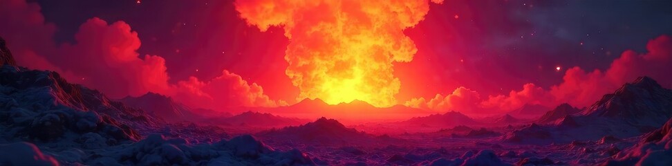 Wall Mural - Intense infrared glow emanating from an unknown source, heat haze distorting the background, suggesting a hidden, powerful energy Mysterious, unexplained thermal anomaly , hot, blur