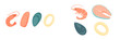 © icon_art - Seafood illustration featuring shrimp, mussels, squid, and salmon on a white background