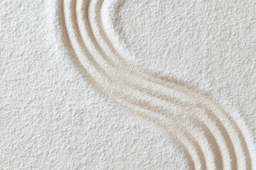 Wall Mural - Pristine White Sand Background with Gentle Curves and Lines