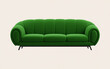© Md. Akter Hossein - Stylish Green Velvet Sofa Modern Design and Comfort for Living Room Decor Enhancement and Relaxation