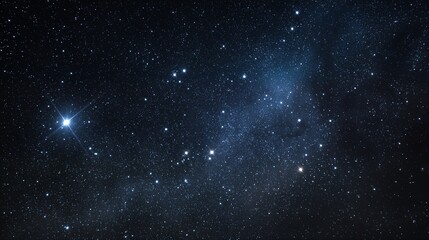 Wall Mural - a breathtaking view of the night sky filled with countless distant stars and subtle nebulosity, featuring the bright star vega prominently positioned on the left.
