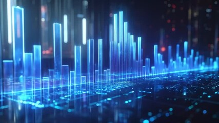 Futuristic Data Visualization: An Abstract High-Tech Technological Advancement Concept