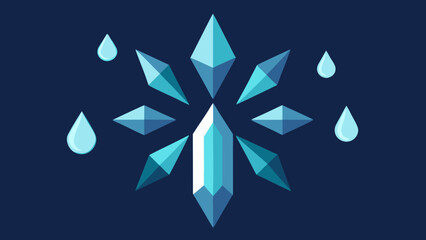 Vector illustration of an abstract blue background with shiny silver star decoration