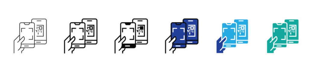 Hand holding smartphone scanning QR code with confirmation check mark, mobile payment concept.