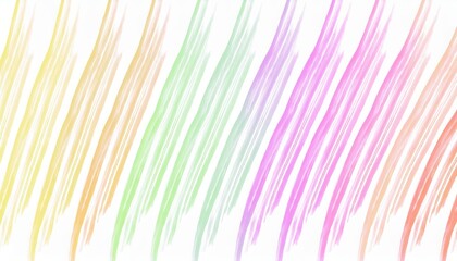 Wall Mural - pastel watercolor diagonal brush strokes in rainbow hues with soft gradient flow artistic background for wallpaper or banner design