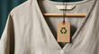 © ShazilStock - Sustainable Fashion: Eco Friendly Shirt on Hanger with Recycling Tag, Green Initiative, Conscious Consumerism, Garment Industry, Recycled Materials
