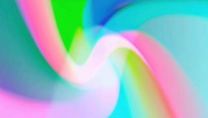 Wall Mural - vibrant neon abstract gradient with fluid pastel light beams in pink green and aqua creating dreamy modern background for wallpaper or banner