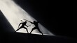 © 88888 - Silhouette combat scene