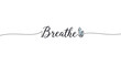 © Marina - Breathe typographic art design with crystal illustration on white background