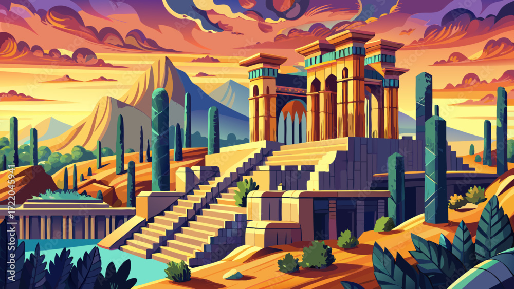 Persepolis, Iran, displays grand stone terraces, carved reliefs, and ...