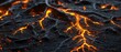 © fitriyah - Fiery lava flowing on volcanic rock surface intense heat texture nature background